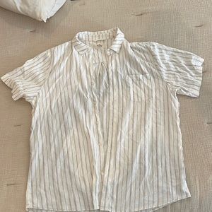 Marine Layer Natural Stripe Selvedge Shirt